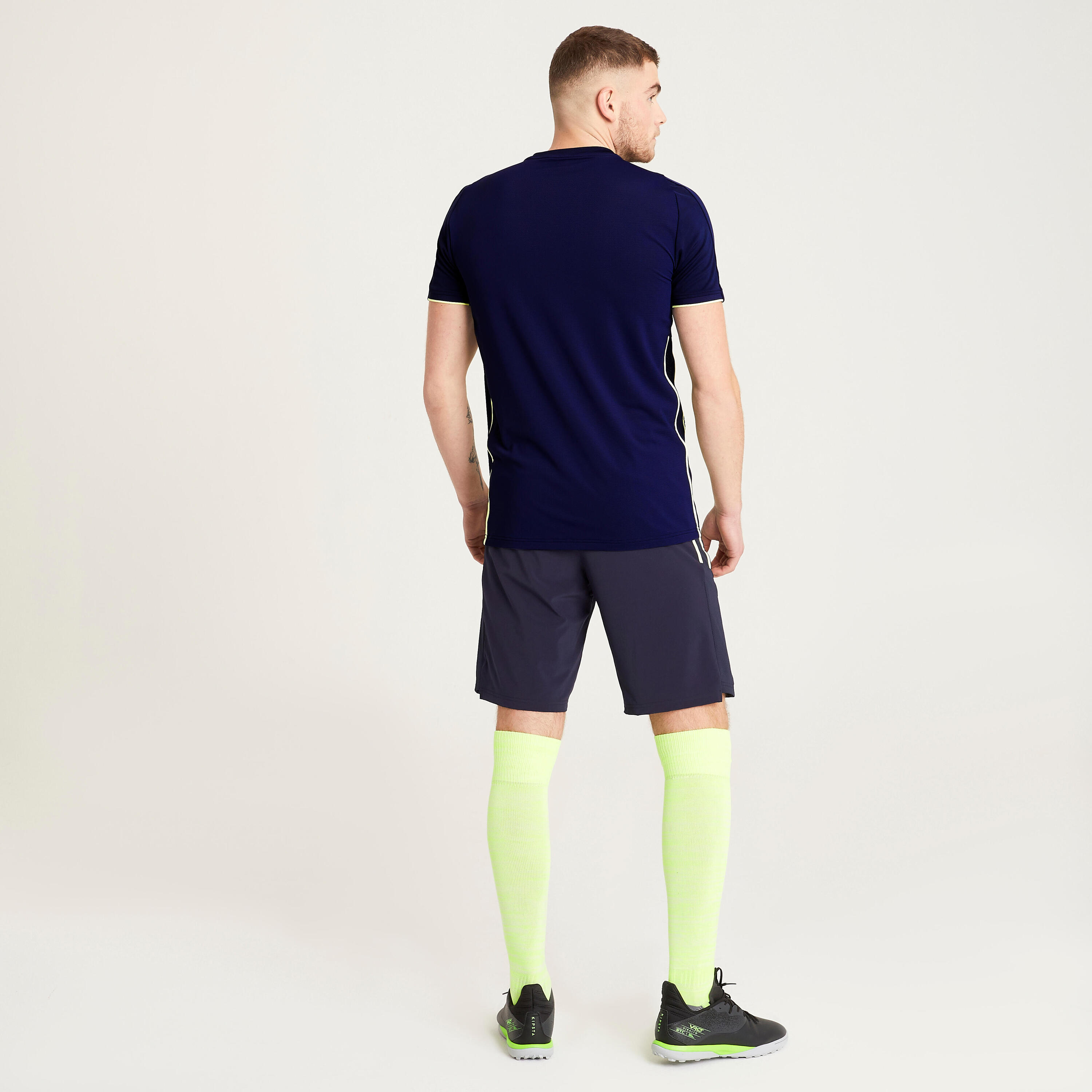 Pantalón corto de fútbol Adulto Kipsta Traxium azul marino 4/8