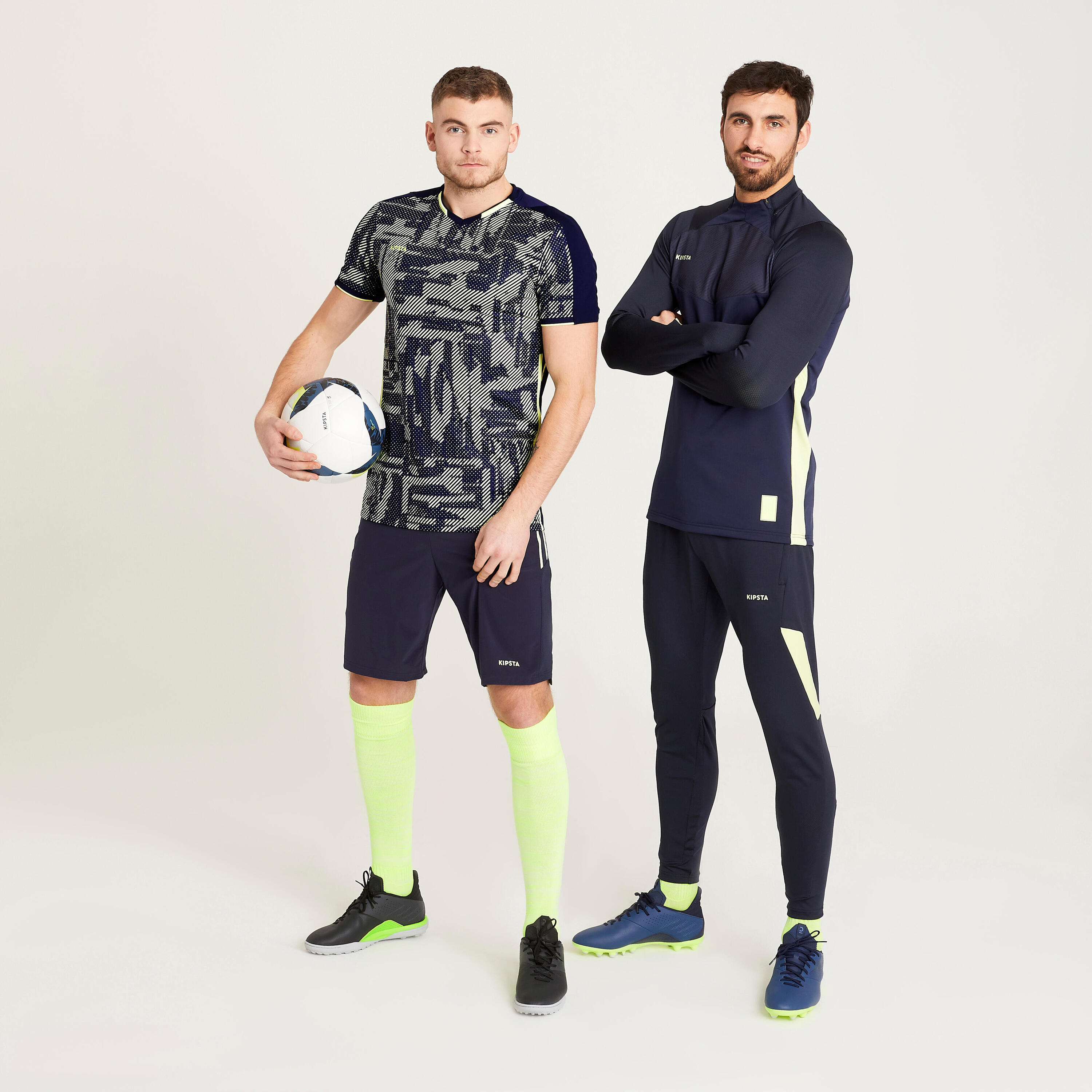 Pantalón corto de fútbol Adulto Kipsta Traxium azul marino 6/8