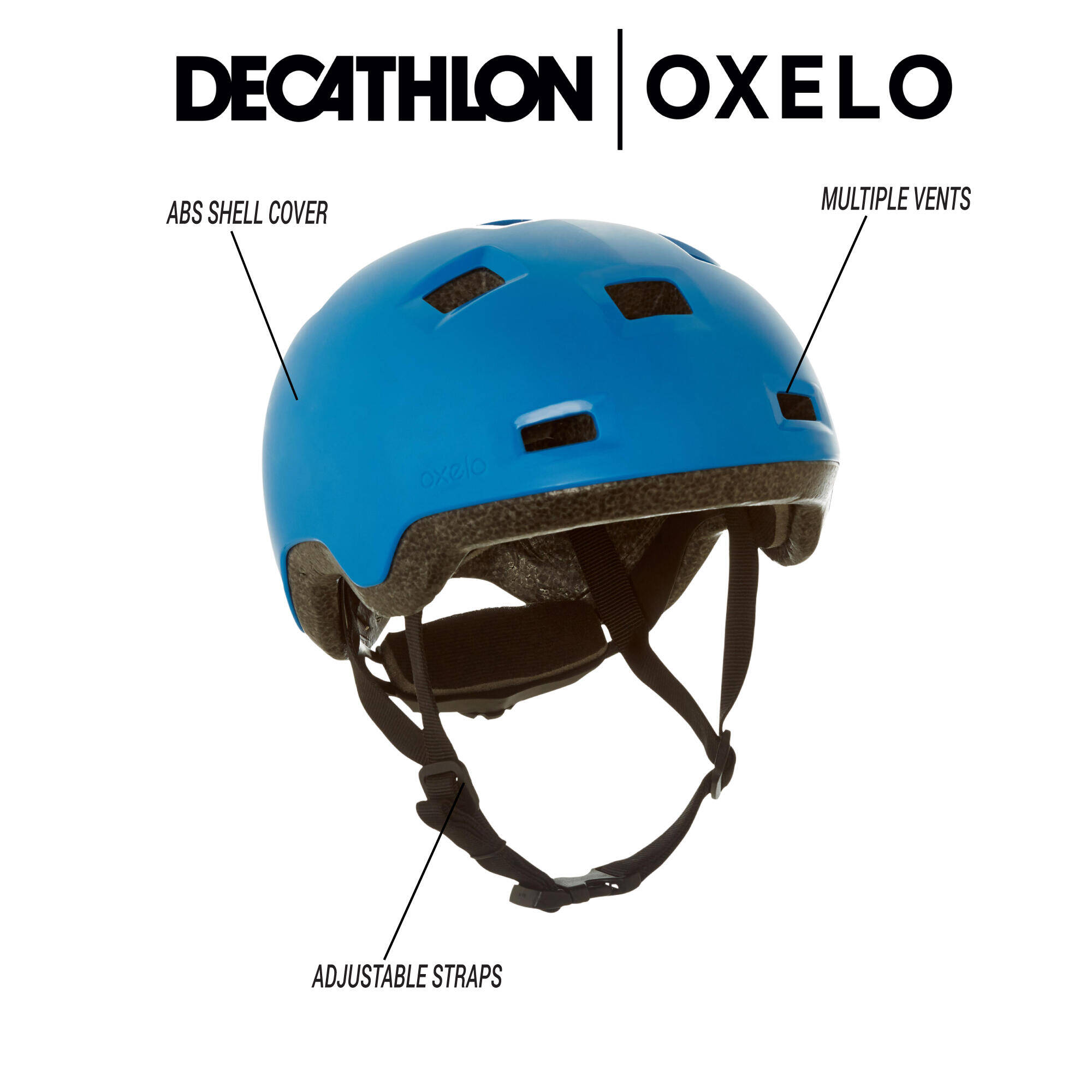 Kids Helmet for Inline Skating Scooter and Skateboard B100 Blue -  4
