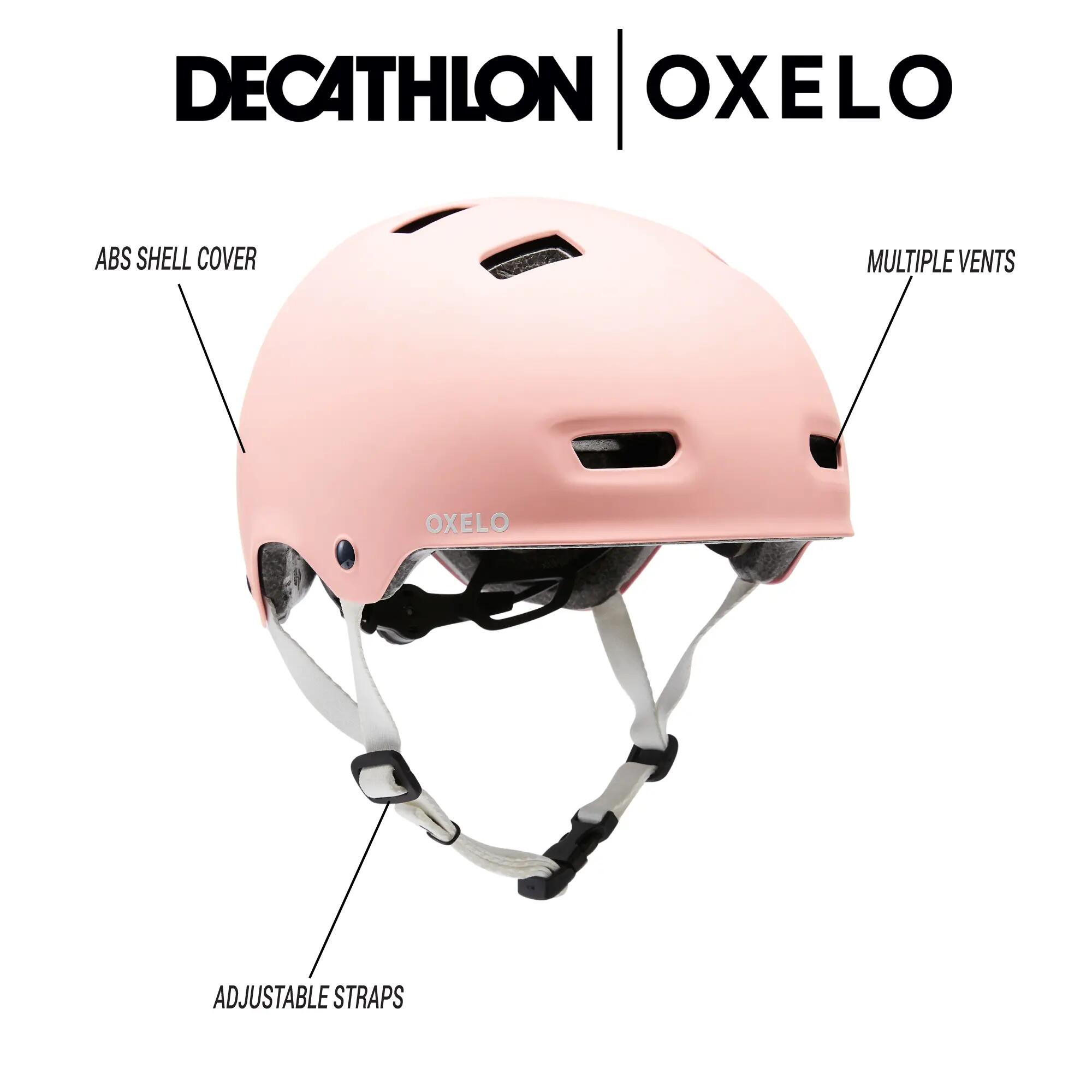 Inline Skating Skateboarding Scootering Helmet MF500 - Bridal Pink 2/5