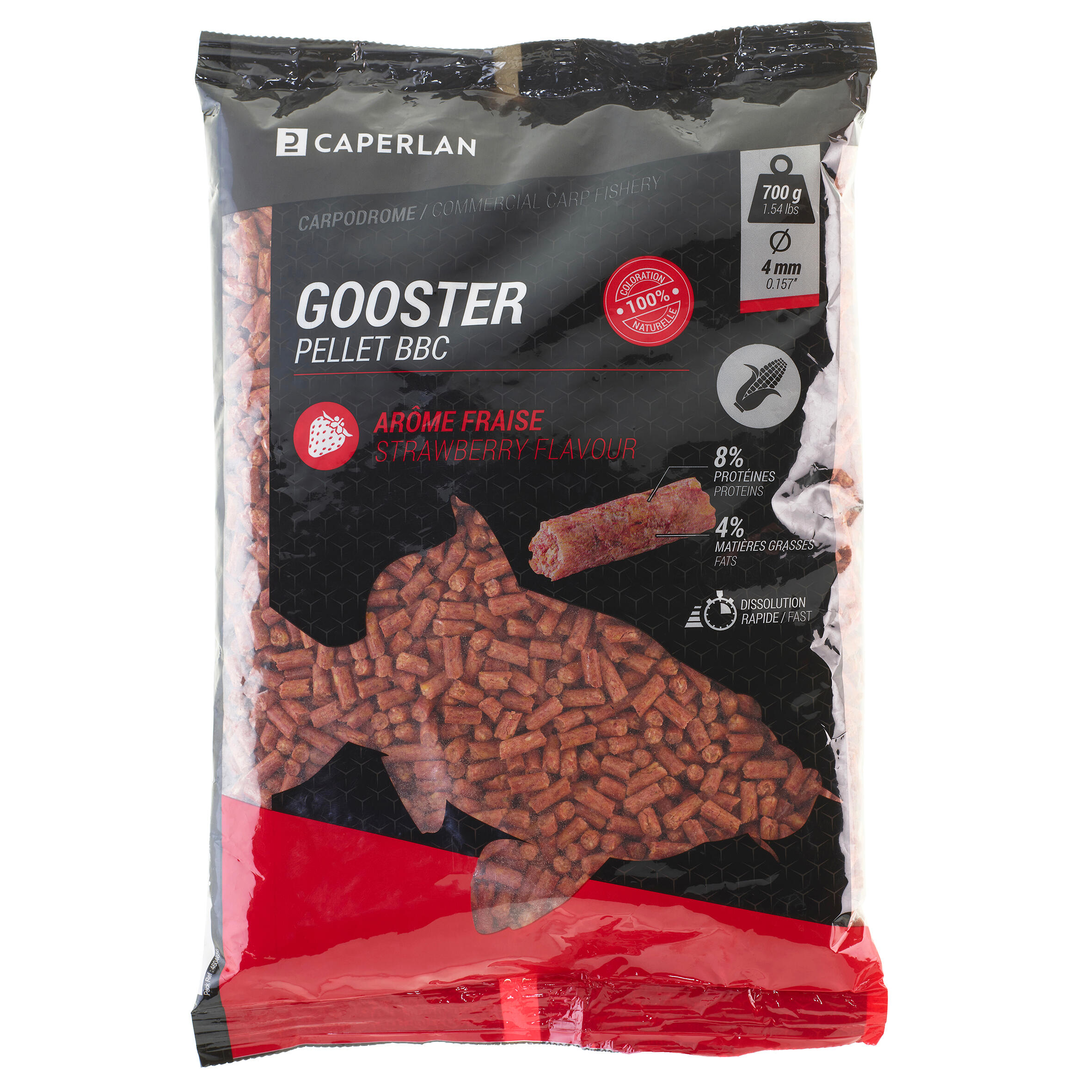 Grundfutter Pellets Gooster Babymais Erdbeer 4 mm 0,7 kg  3/3