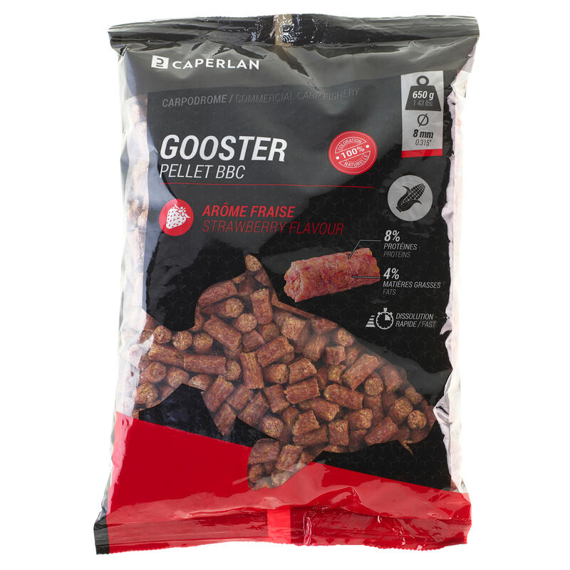 Pelete Gooster porumb strawberry 8 mm 0,65 kg pescuit staționar la crap    