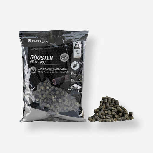 
      Grundfutter Pellets Gooster Babymais Muscheln Krebs schwarz 8 mm 0,65 kg 
  