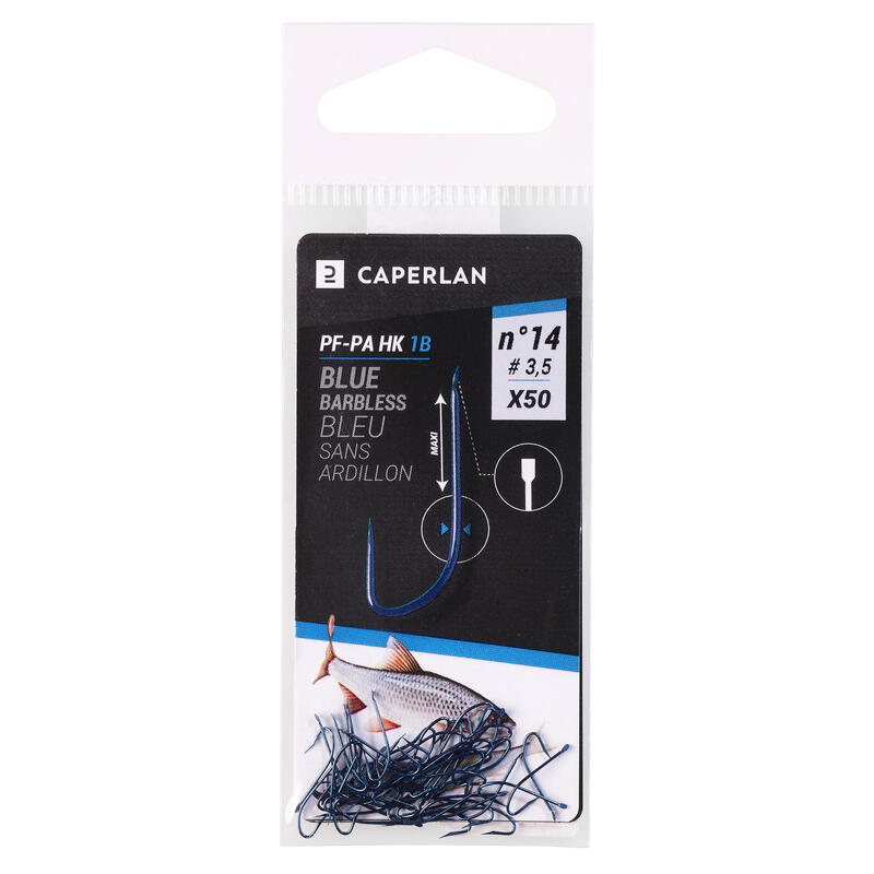 ANZOL SIMPLES AZUL NÃO MONTADO SEM BARBELA PA HK 1 X50 PARA A PESCA DIRETA