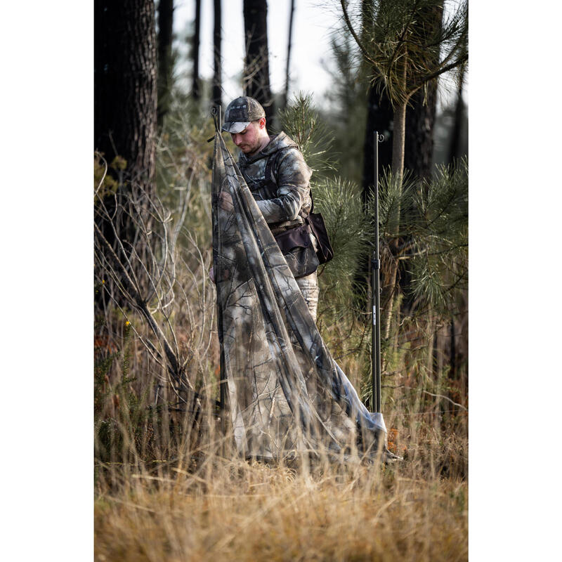 Jagdpullover Kapuze TREEMETIC 500 geräuscharm 