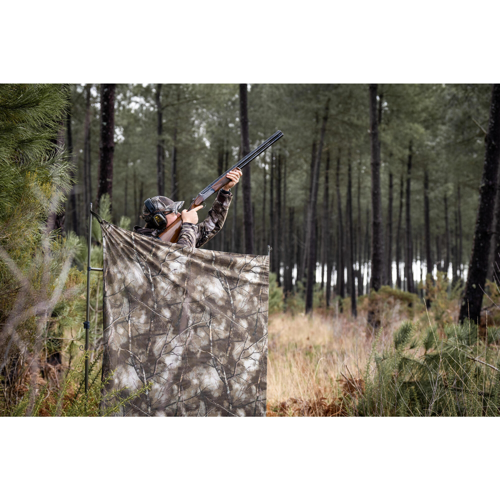 CAMOUFLAGE REVERSIBLE HUNTING NET (FURTIV AND TREEMETIC)1,4Mx2,2M