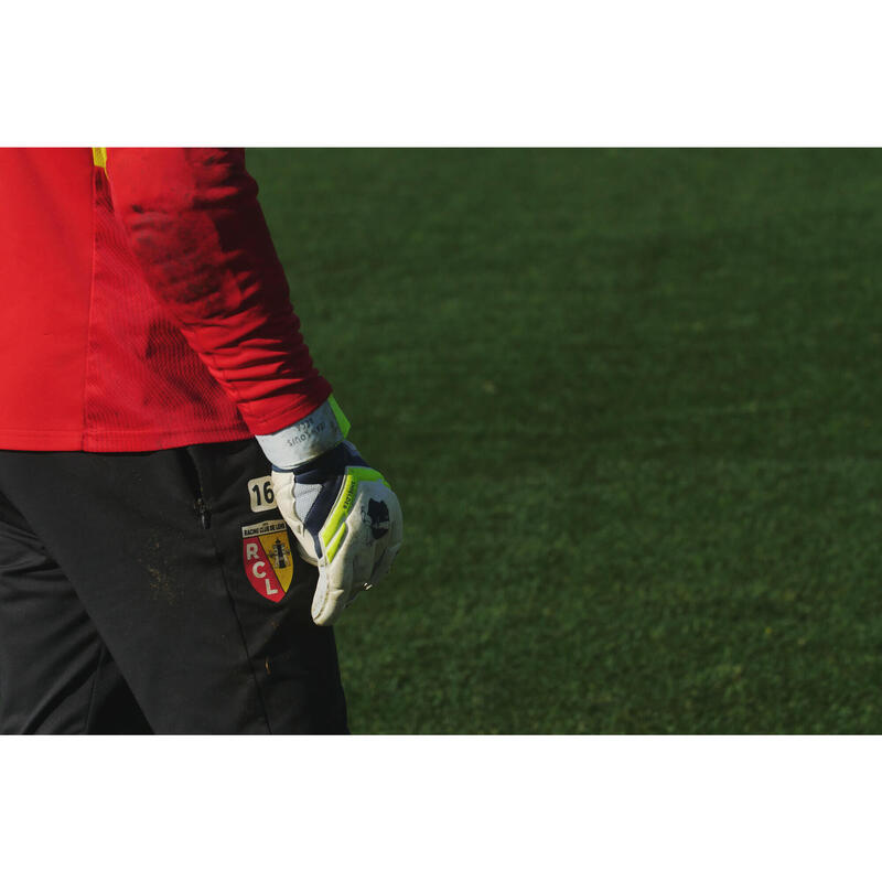 Gant de gardien de football F900 VIRALTO SHIELDER adulte gris, bleu et jaune