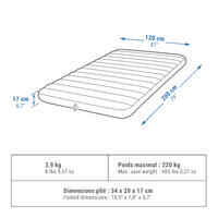 Colchón hinchable 2 personas 200x120 cm Quechua Air Comfort