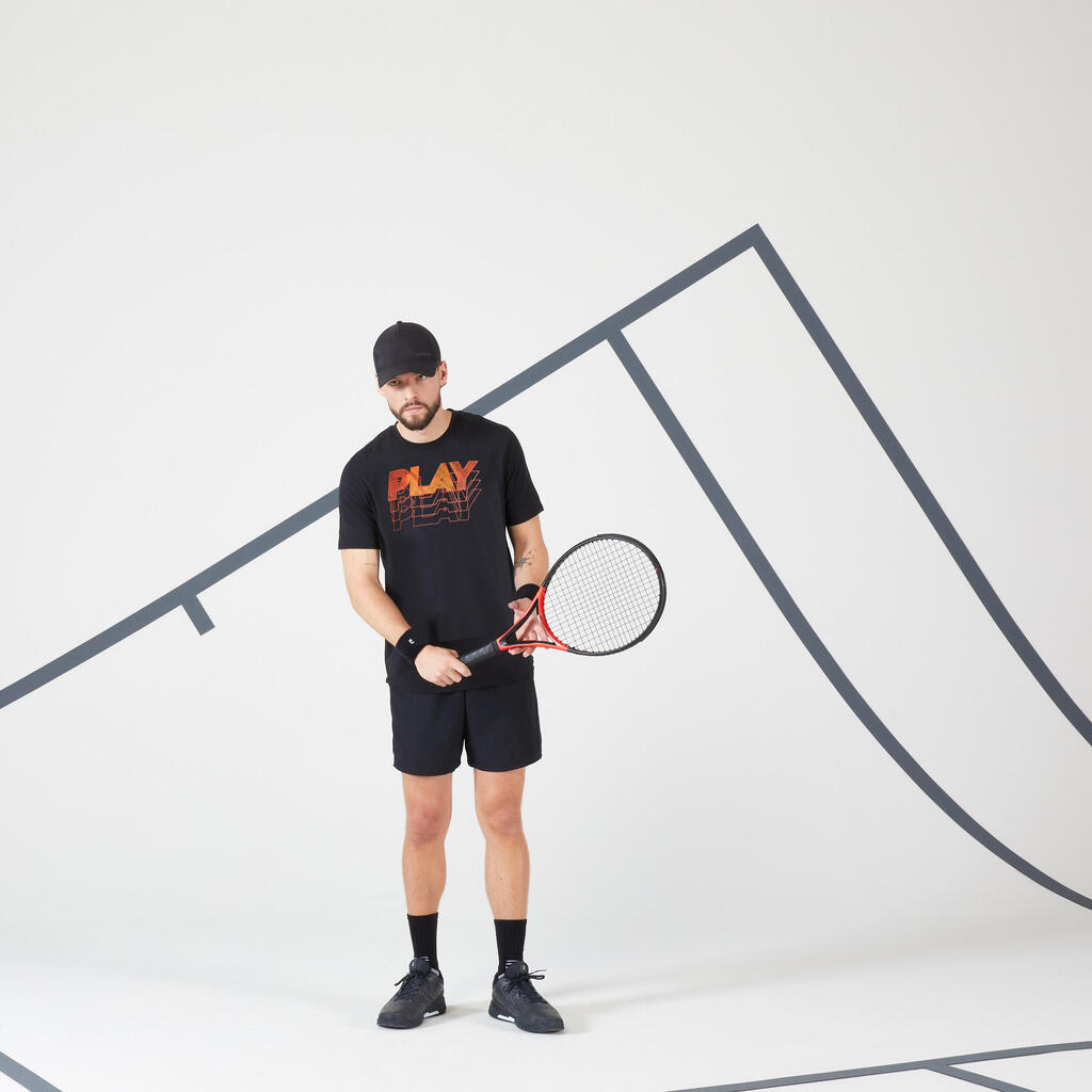 Braon muška majica za tenis TTS SOFT