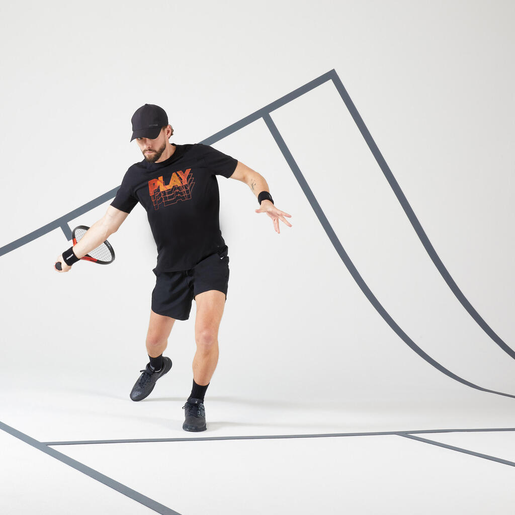 Braon muška majica za tenis TTS SOFT