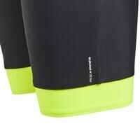 500 Kids' Bibless Cycling Shorts - Black/Neon Yellow