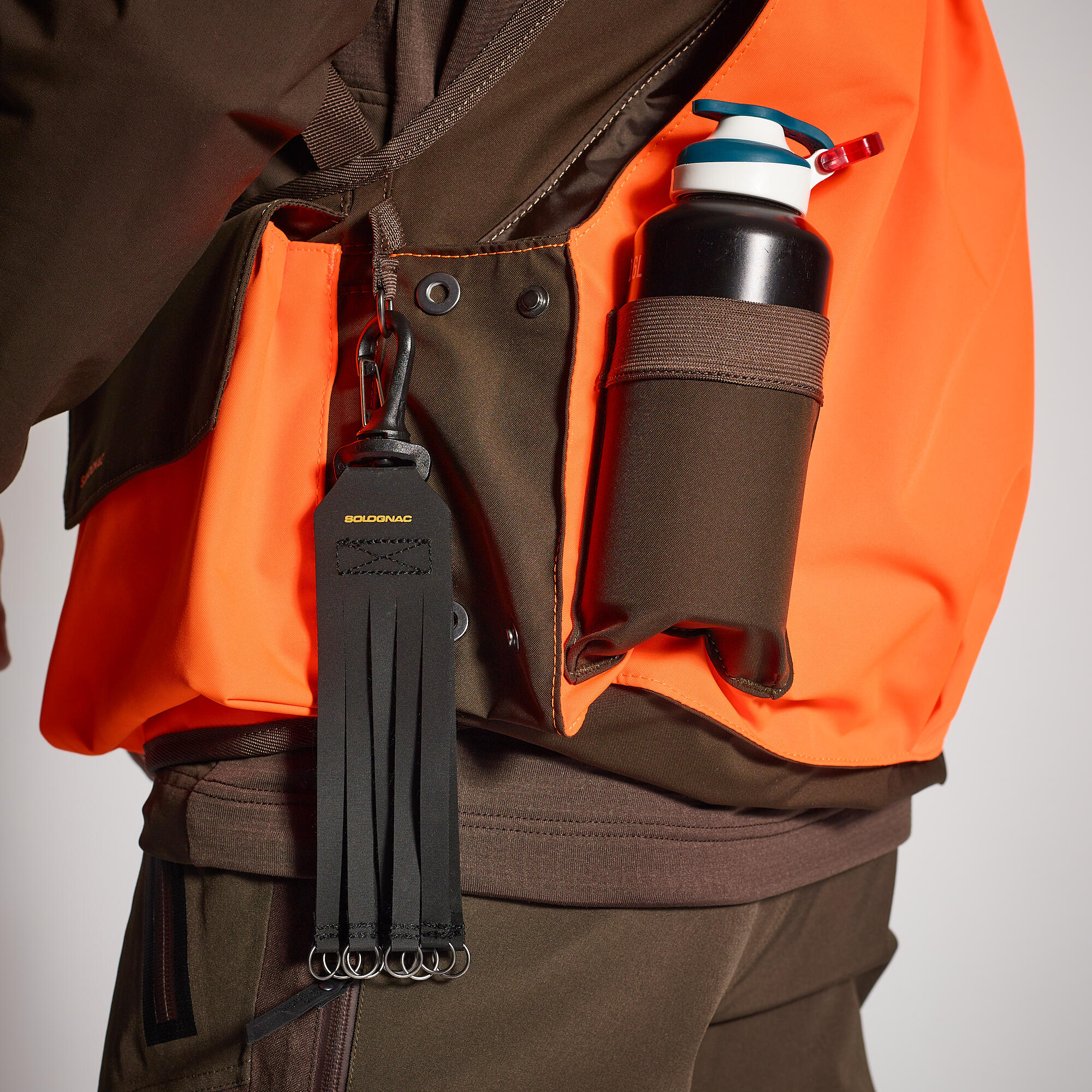 Men's 920 brown and fluorescent hunting vest