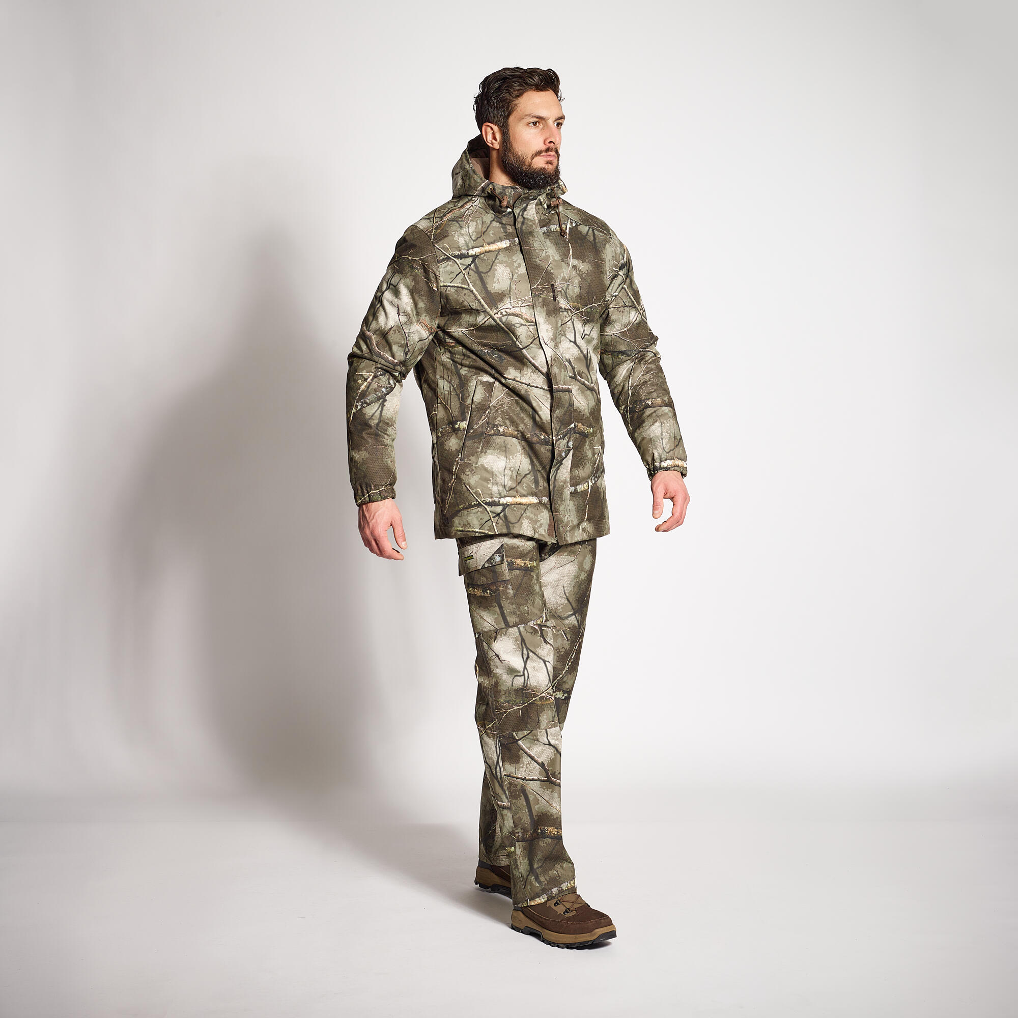 Hunting Warm Waterproof Pants - Treemetic 100 - Camouflage