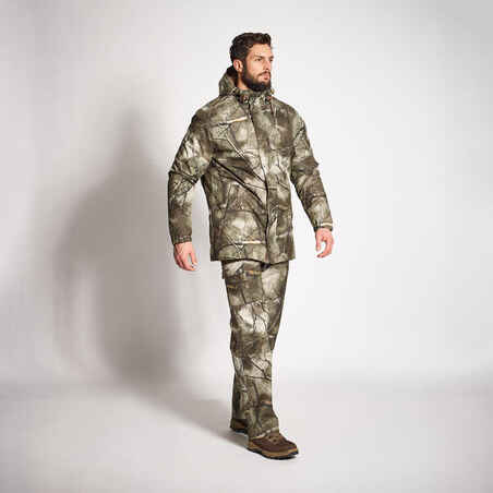 HUNTING JACKET WARM WATERPROOF 100 TREEMETIC