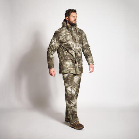Topla kamuflažna vodootporna lovačka jakna TREEMETIC 100