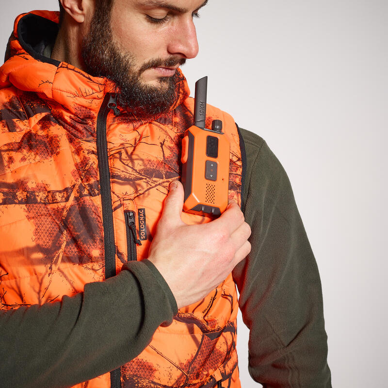 Gewatteerde bodywarmer voor de jacht Treemetic fluo