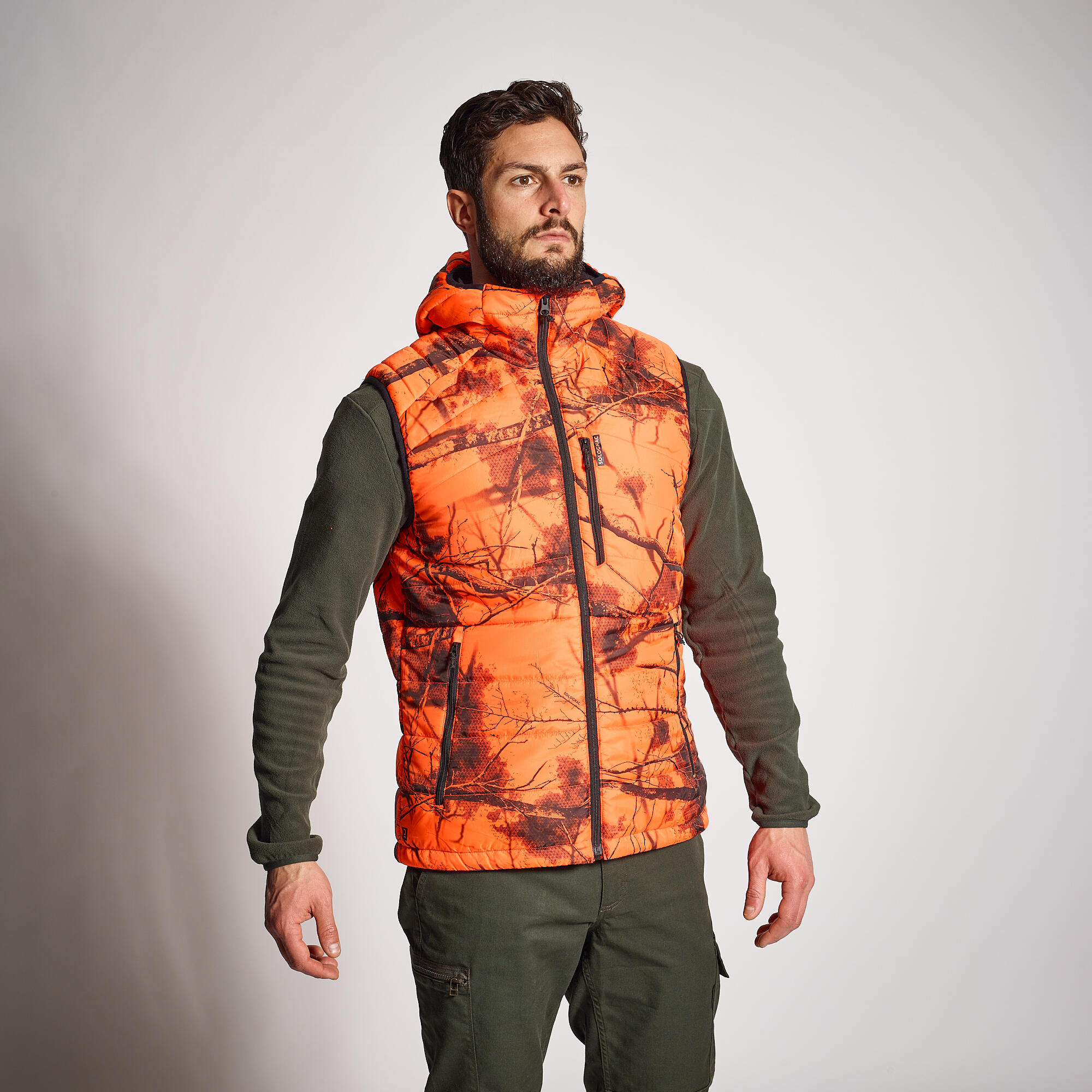 Treemetic fluo sleeveless down jacket.