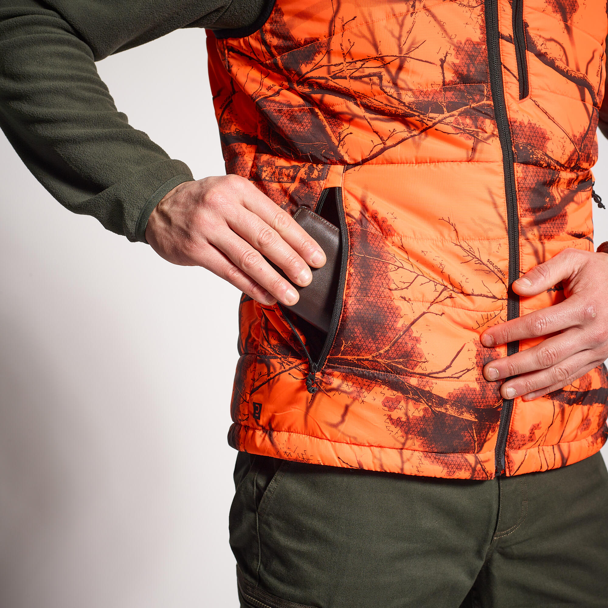 Doudoune sans manche Treemetic fluo. SOLOGNAC Decathlon