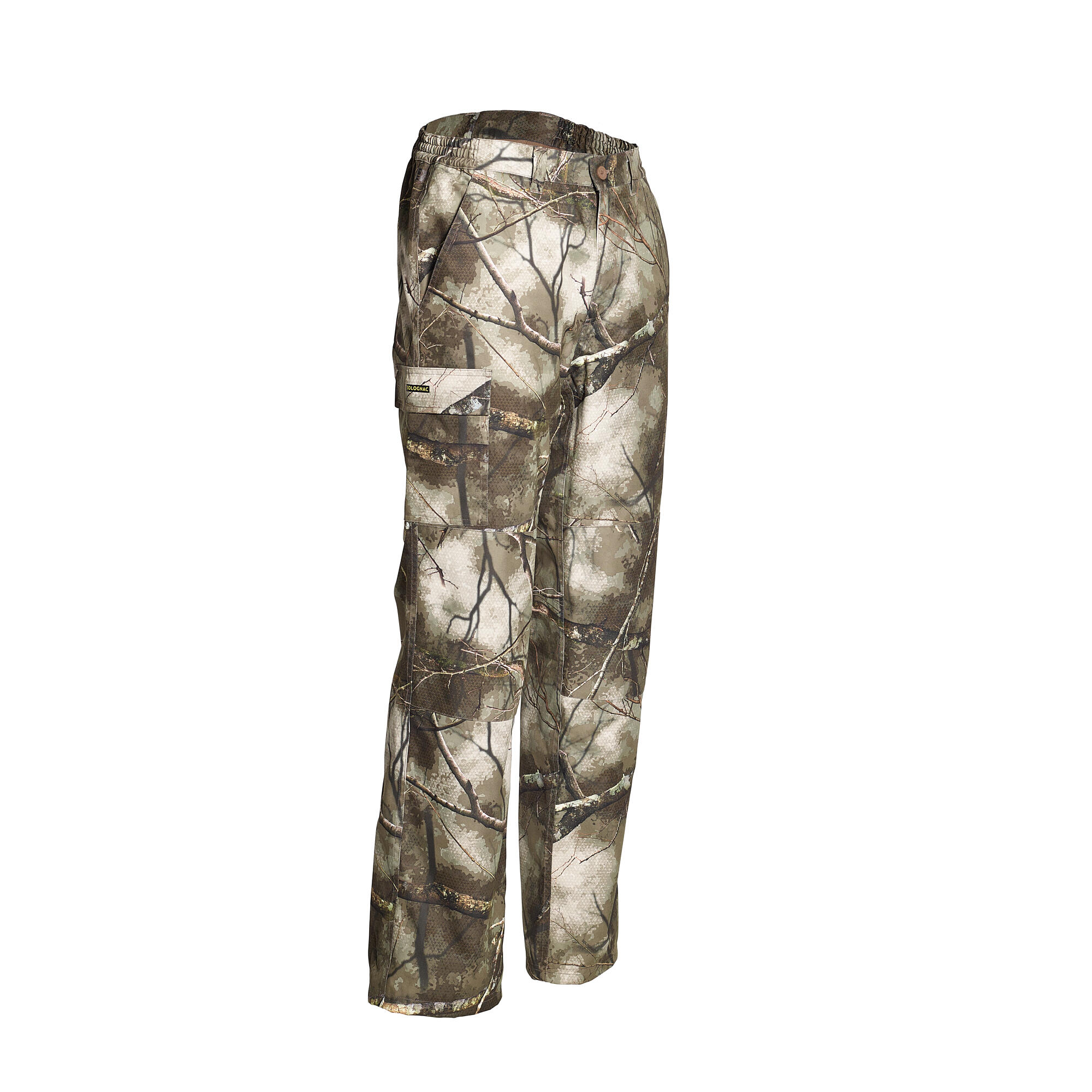 Pantalón De Caza Hombre Solognac 100 Camuflaje Treemetic Impermeable Cálido 6/10