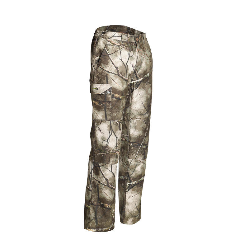 Pantalón De Caza Hombre Solognac 100 Camuflaje Treemetic Impermeable Cálido