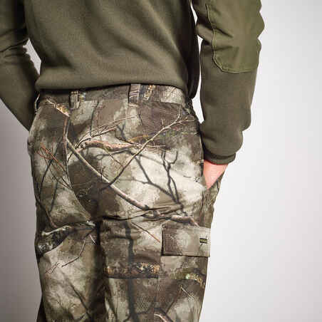 HUNTING TROUSERS WARM WATERPROOF 100 TREEMETIC