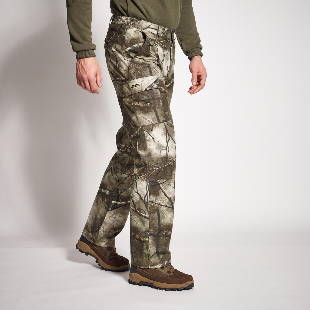 HUNTING TROUSERS WARM WATERPROOF 100 TREEMETIC