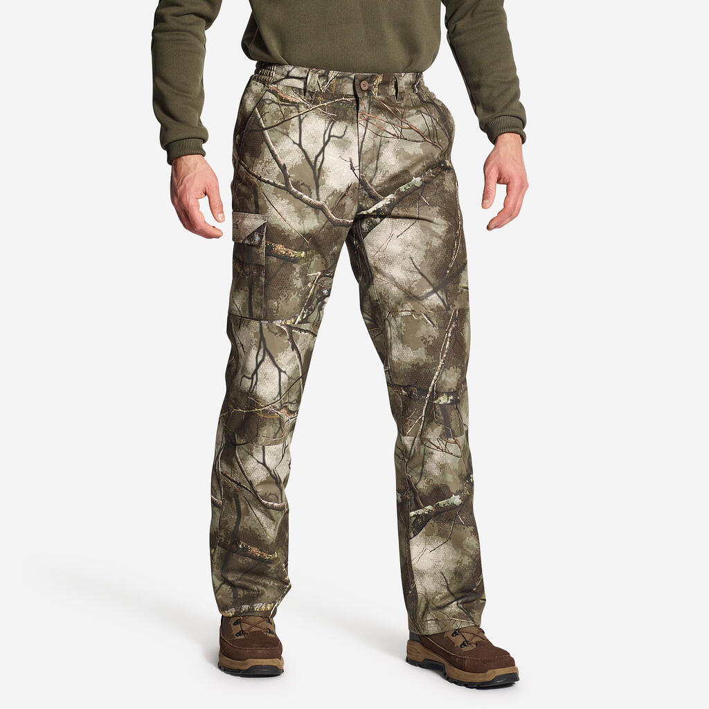 HUNTING TROUSERS WARM WATERPROOF 100 TREEMETIC