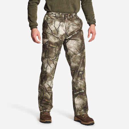 HUNTING TROUSERS WARM WATERPROOF 100 TREEMETIC