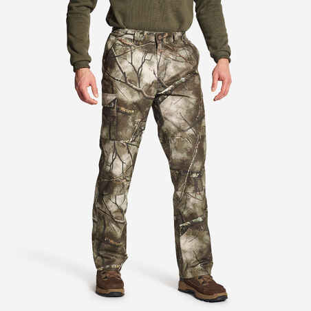 Maskirne tople vodoodporne lovske hlače TREEMETIC 100