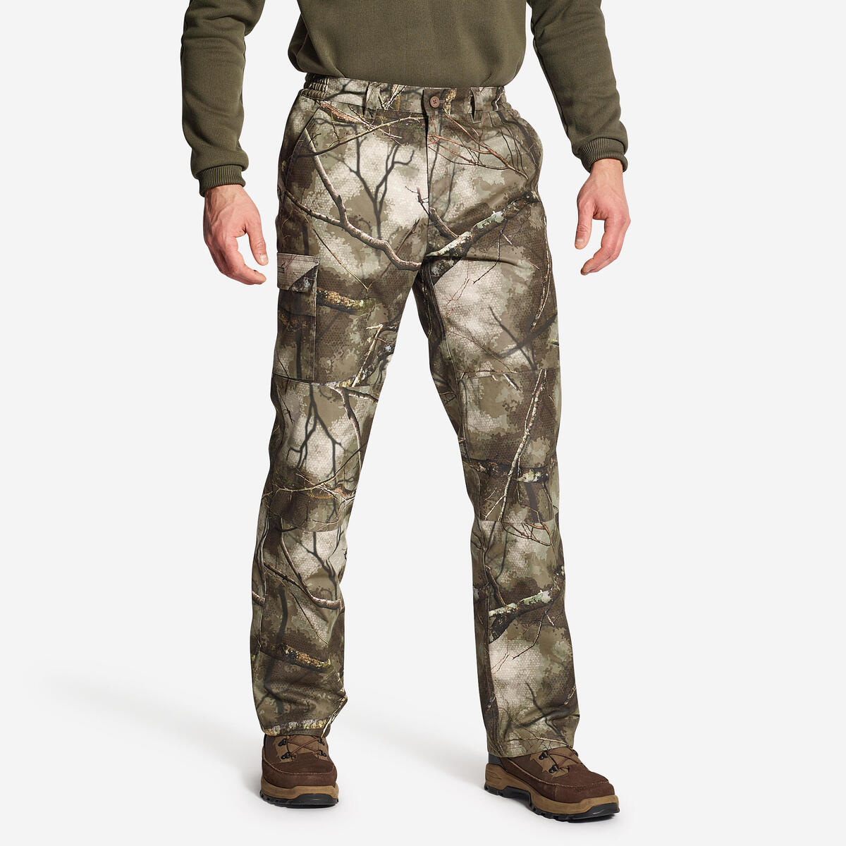 PANTALON CHASSE CHAUD IMPERMÉABLE 100 TREEMETIC