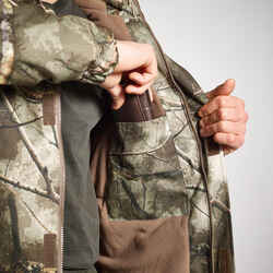 HUNTING JACKET WARM WATERPROOF 100 TREEMETIC