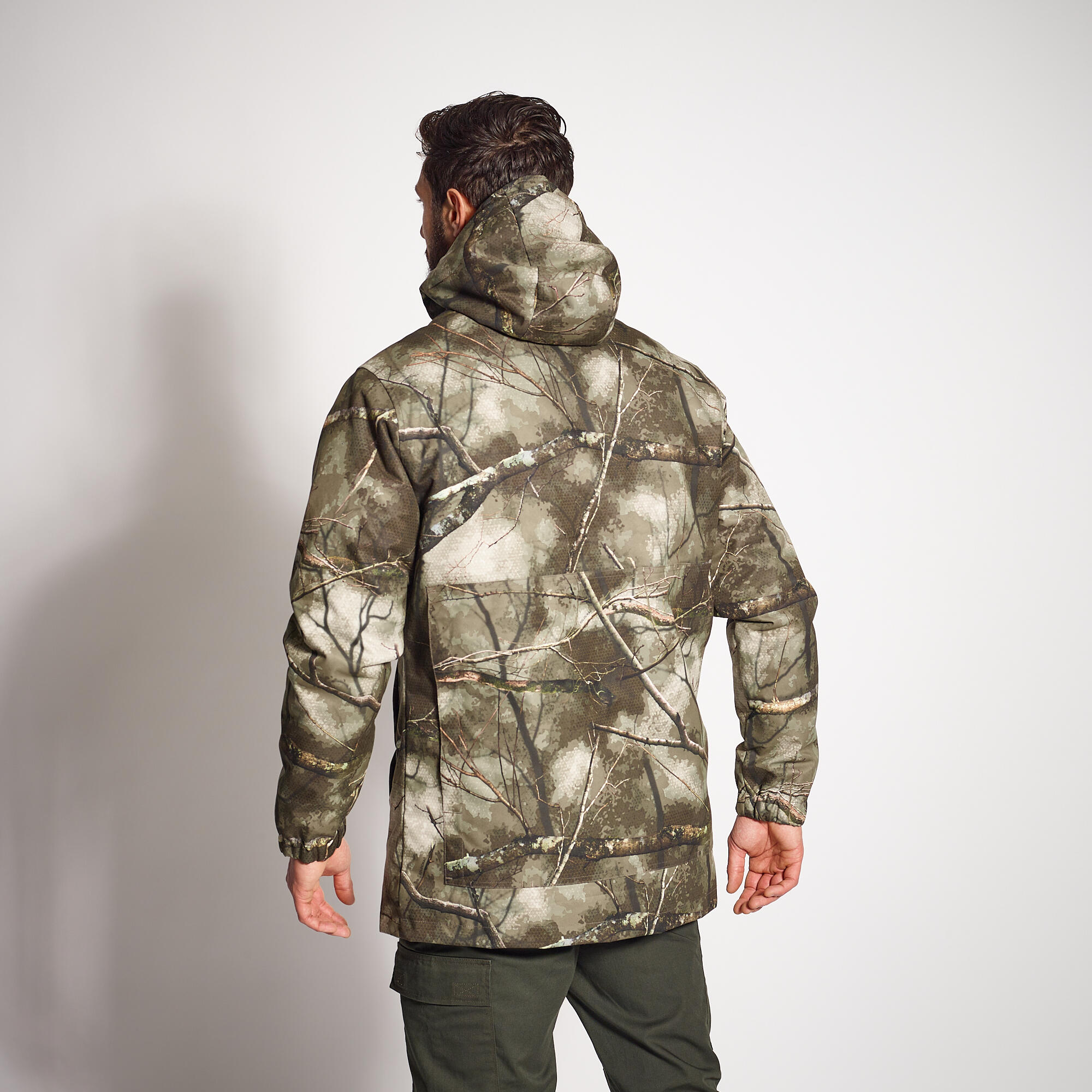 HUNTING JACKET WARM WATERPROOF 100 TREEMETIC 2/8