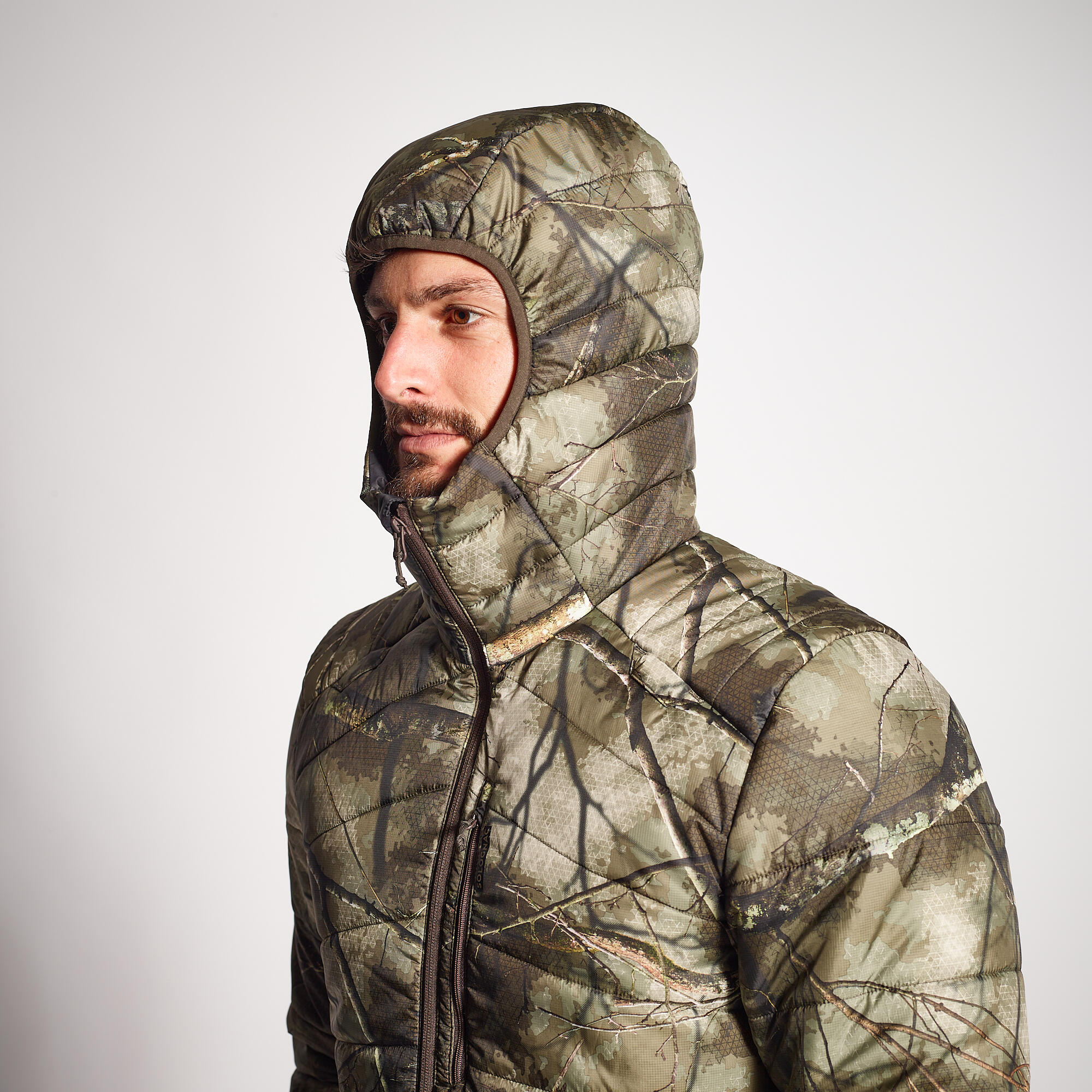 Chaqueta Plumífero Caza Solognac 900 Camuflaje Treemetic Calida Compactabla 3/7