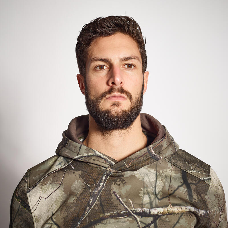 Sudadera Caza Chaqueta Solognac 500 Hombre Camuflaje Treemetic Capucha