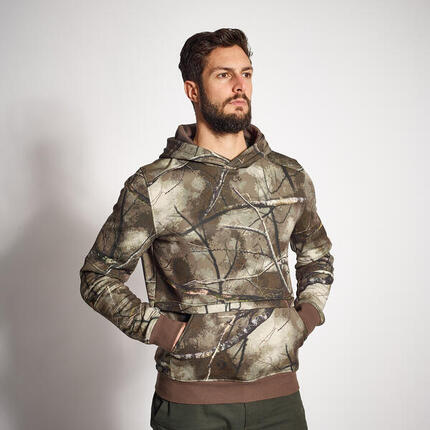 Bluza myśliwska z kapturem Solognac 500 camo treemetic