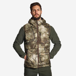 Chaleco Caza Solognac Hombre Plumífero Acolchado Camuflaje Treemetic