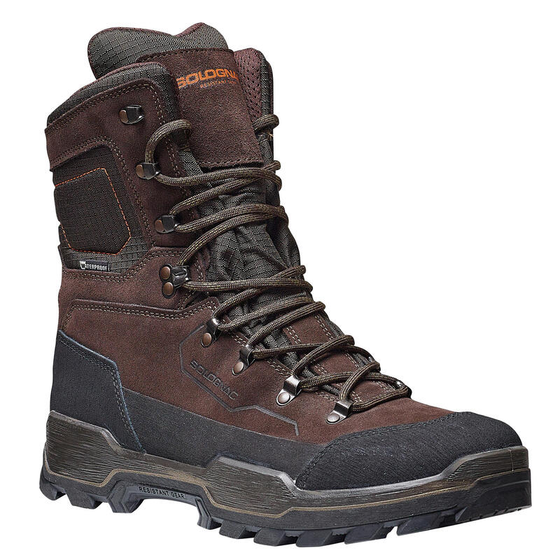CHAUSSURES CHASSE IMPERMEABLES RESISTANTES MARRON CROSSHUNT 520