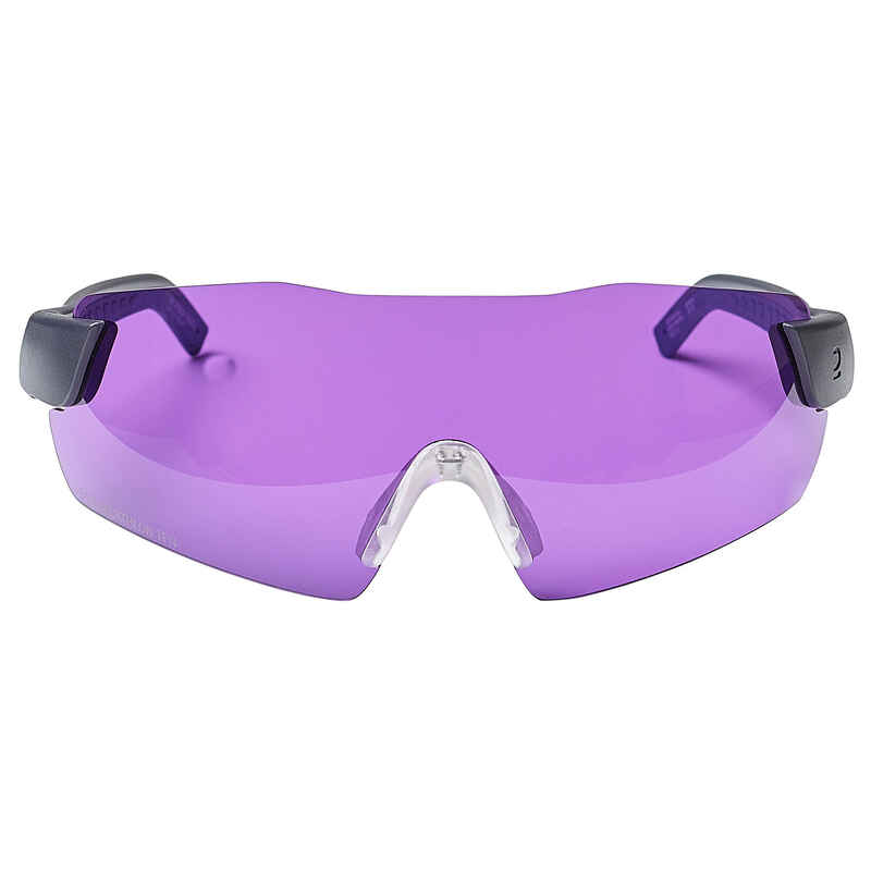 SAFETY GLASSES FOR CLAY PIGEON SHOOTING 500 PURPLE CATEGORY 2 Decathlon