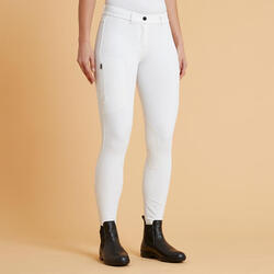 Pantaloni concorso equitazione 100 donna bianchi FOUGANZA | DECATHLON