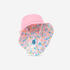 Baby Reversible Anti UV Hat Light Pink with Flower Print