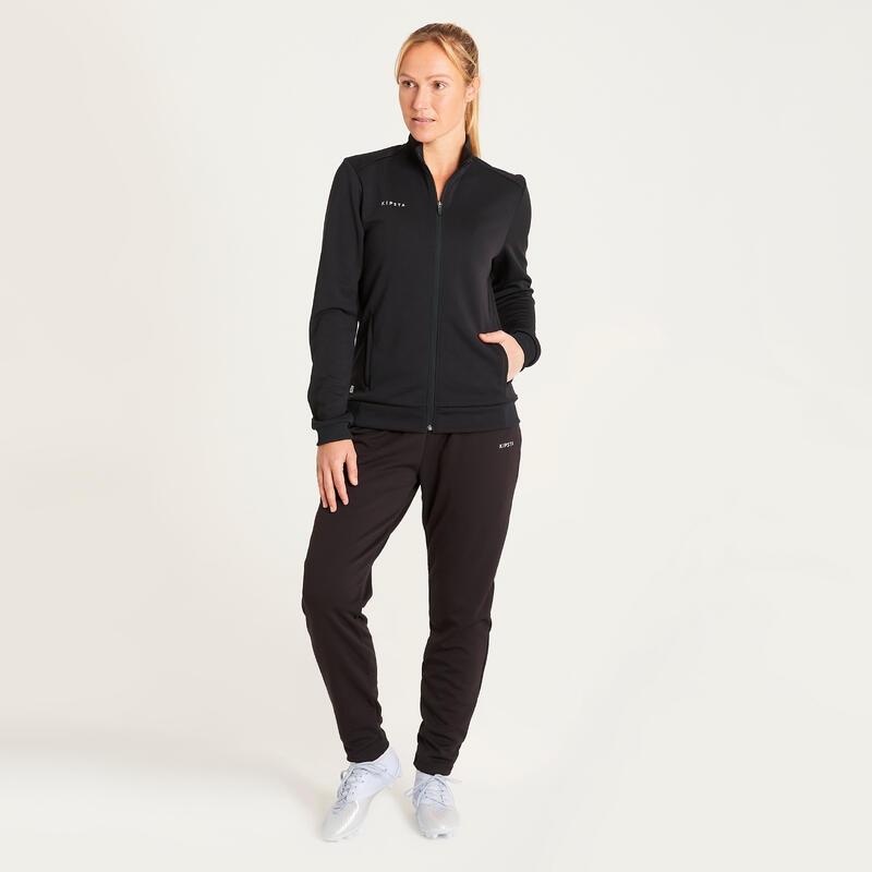 Trainingsjack dames Essential zwart/grijs