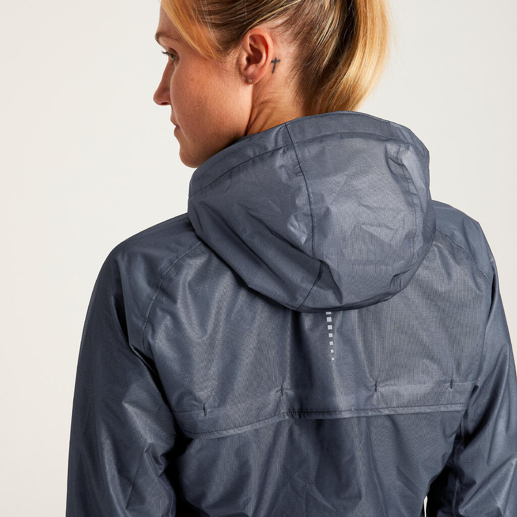 Damen Fußball Regenjacke - schwarz