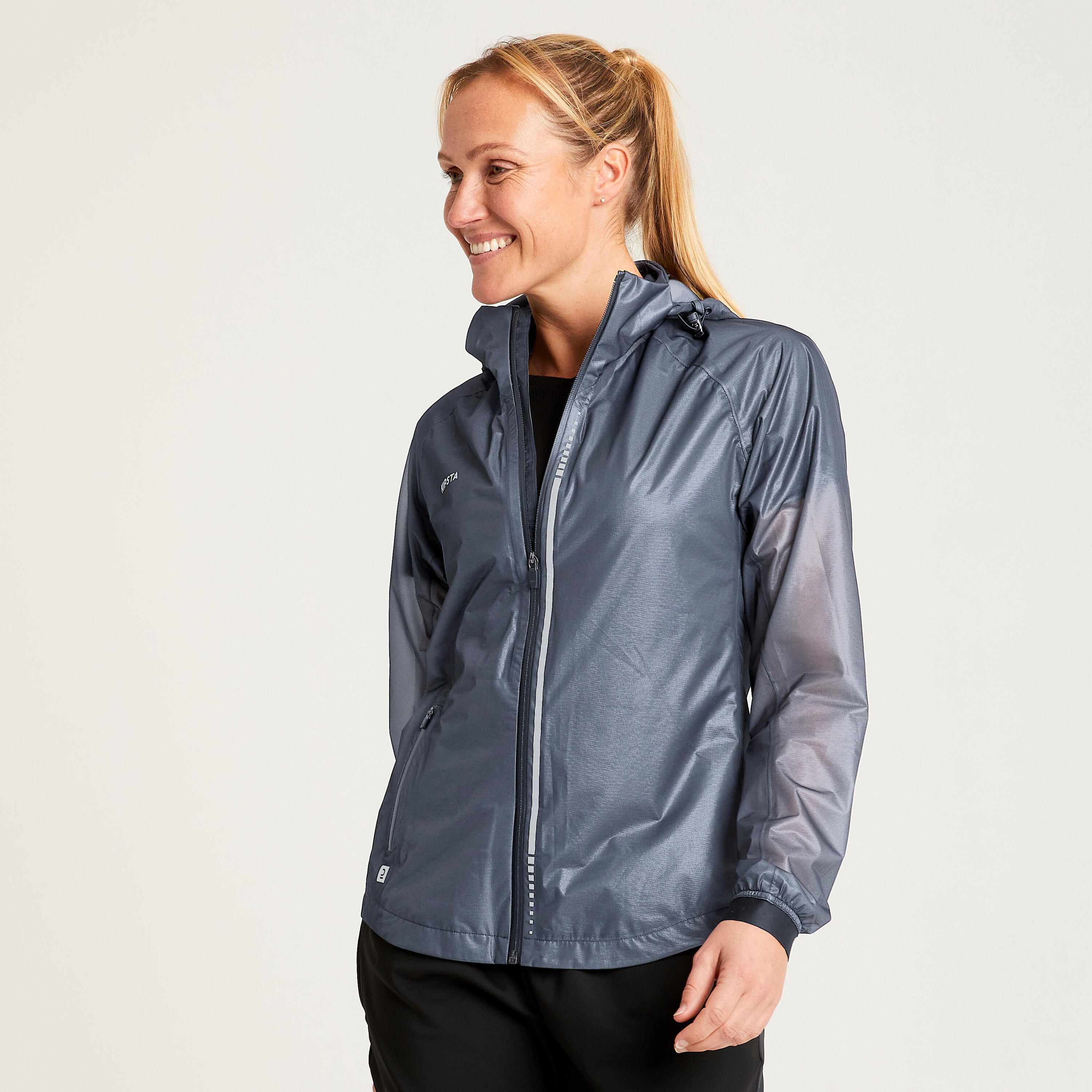 Women's Football Rain Jacket - Black 19/26