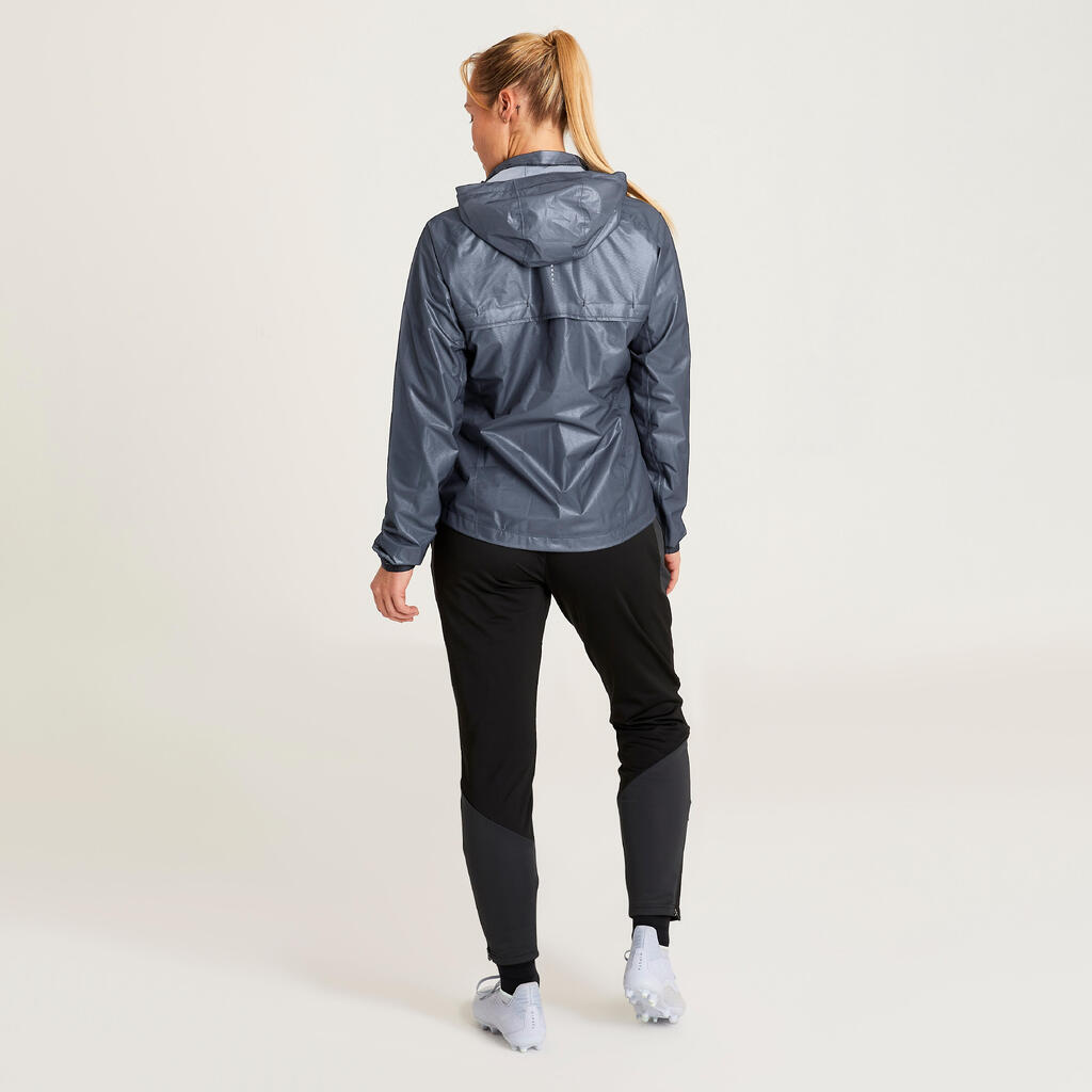 Damen Fußball Regenjacke - schwarz