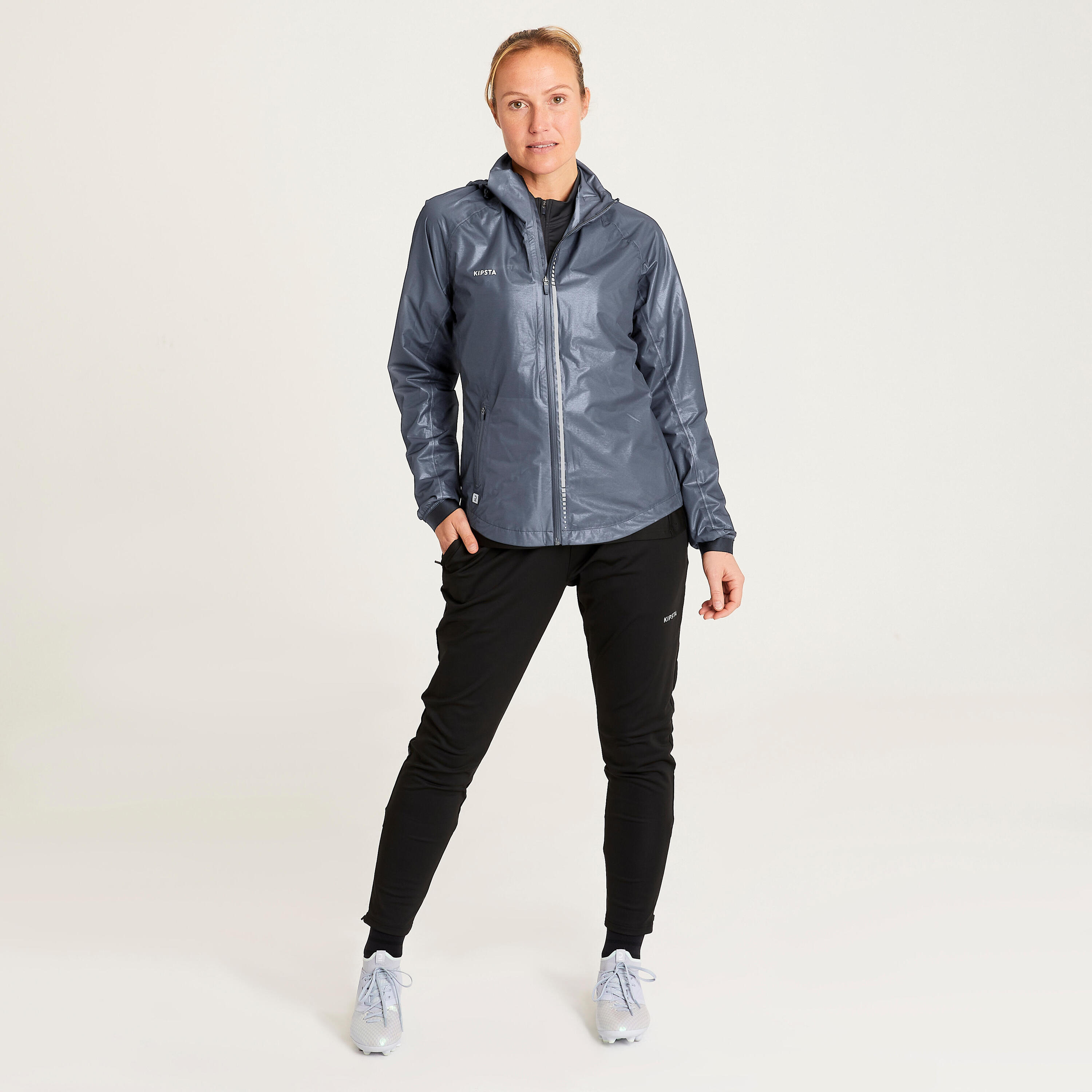 Women's Football Rain Jacket - Black 12/26