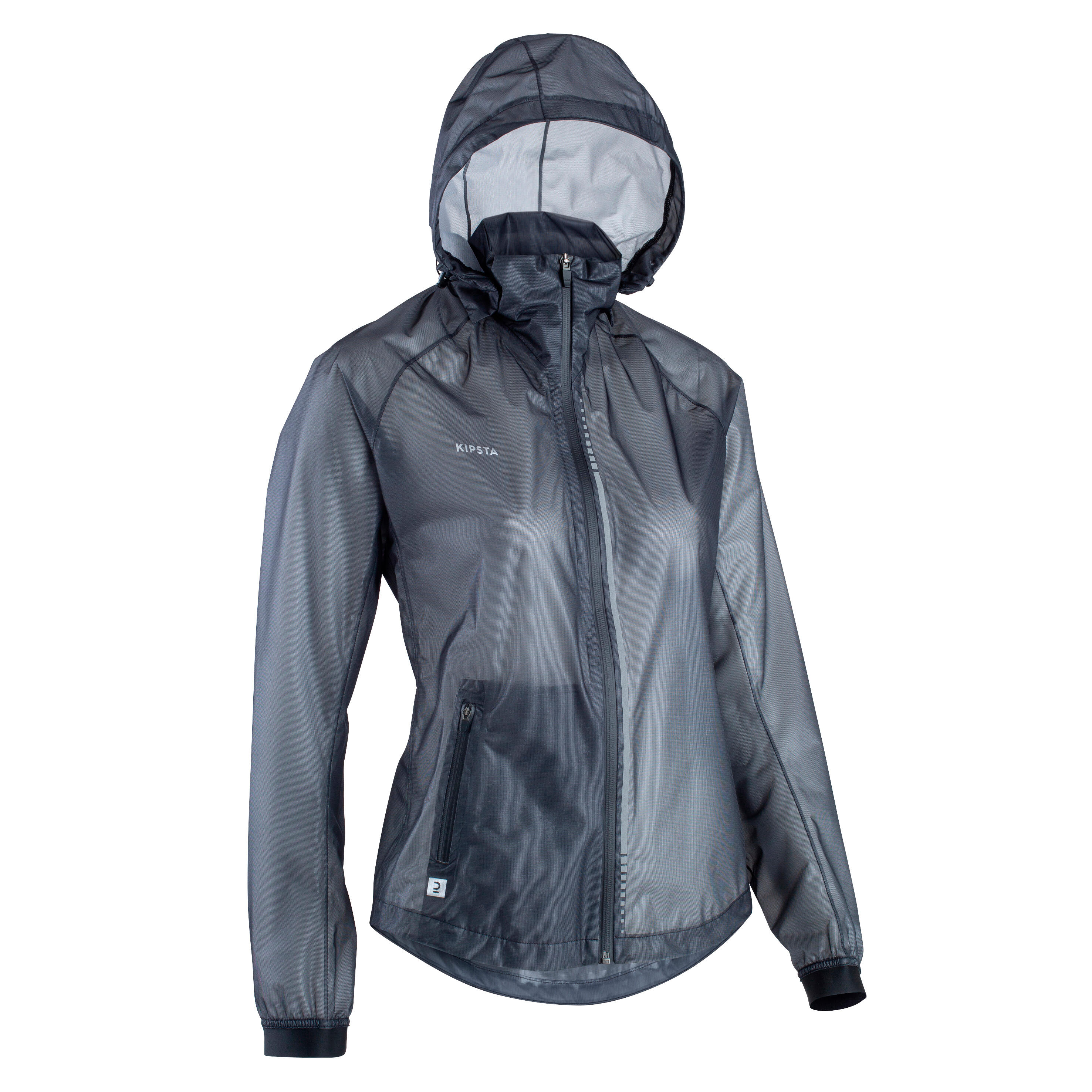 Jachetă Protecție ploaie Fotbal Negru Damă