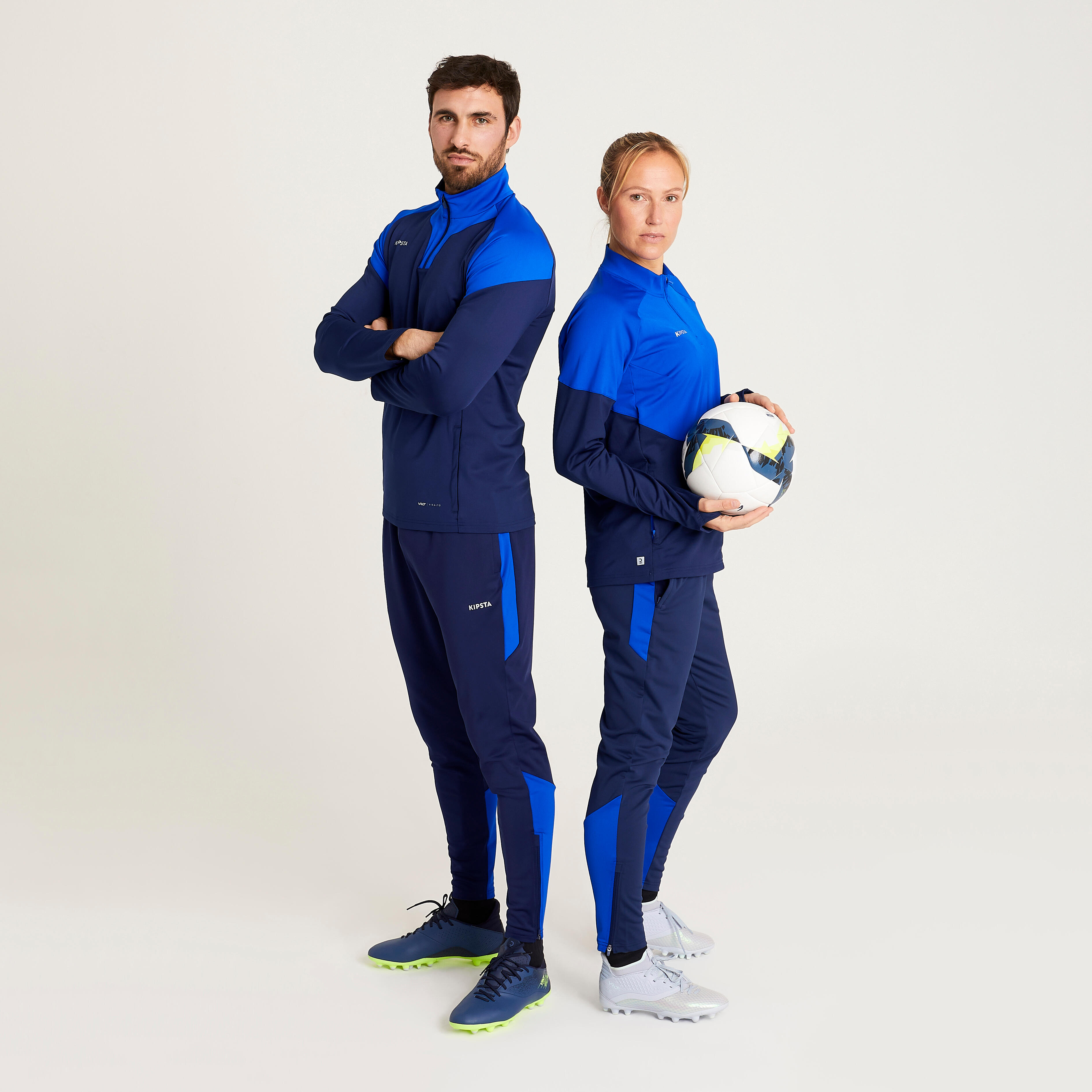 PANTALONI DA ALLENAMENTO DA CALCIO VIRALTO BLU DA DONNA