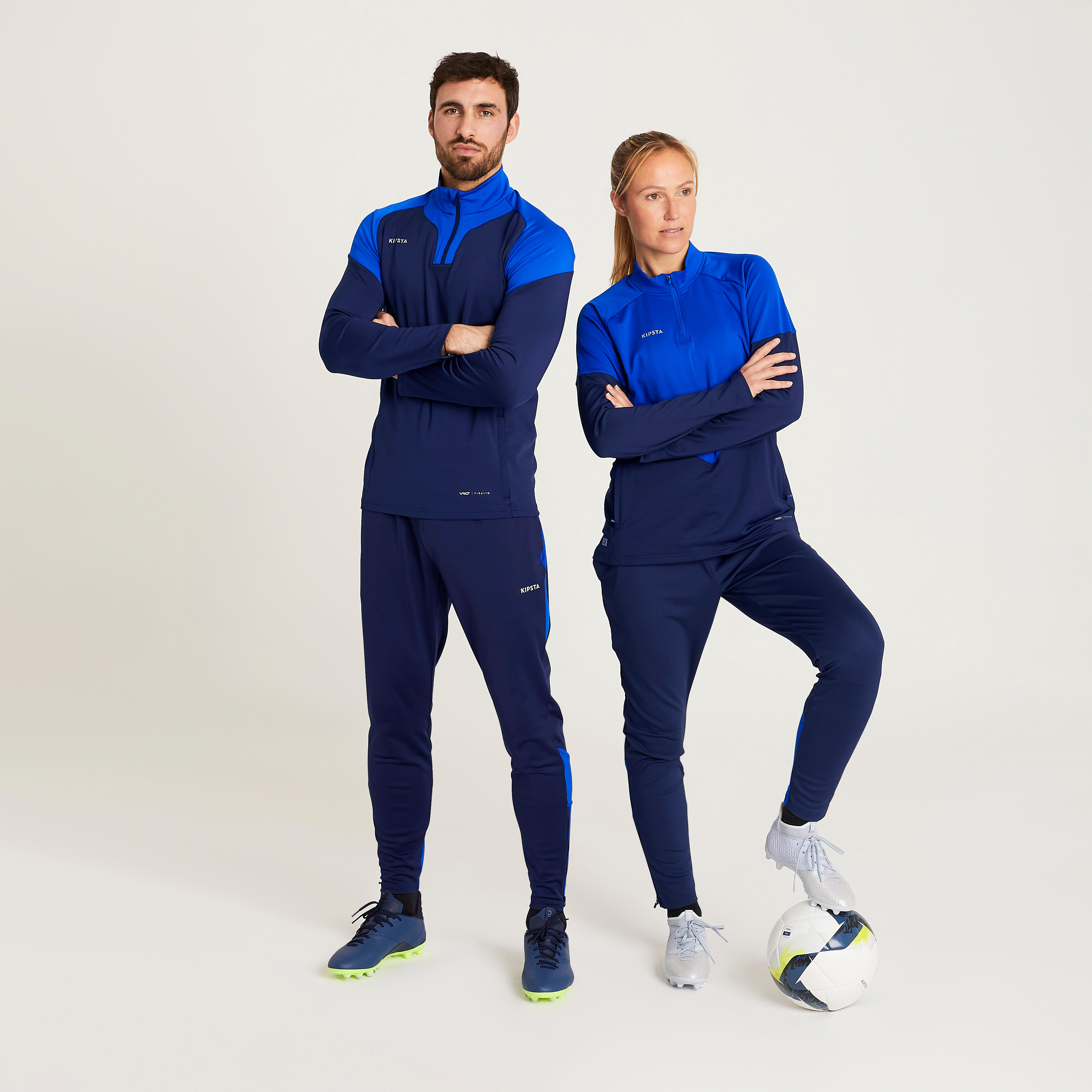 PANTALONI DA ALLENAMENTO DA CALCIO VIRALTO BLU DA DONNA