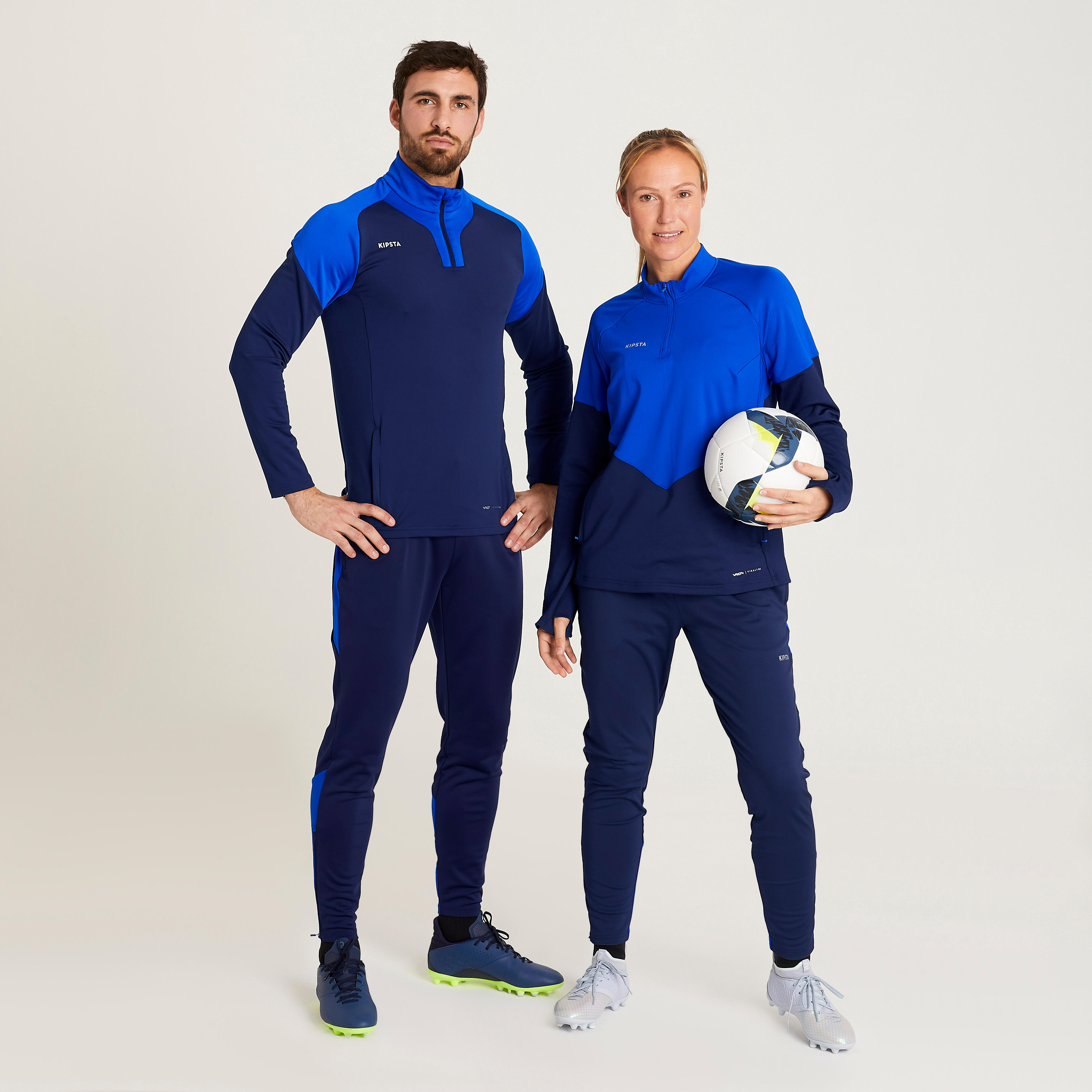 PANTALONI DA ALLENAMENTO DA CALCIO VIRALTO BLU DA DONNA