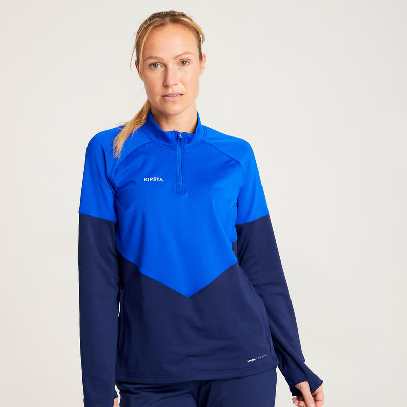 SWEAT DE FOOTBALL FEMME VIRALTO BLEU